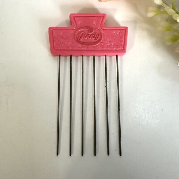 Vintage Goody Hair Pick Pink Purse‎ Size 3 1/2" - Picture 1 of 4